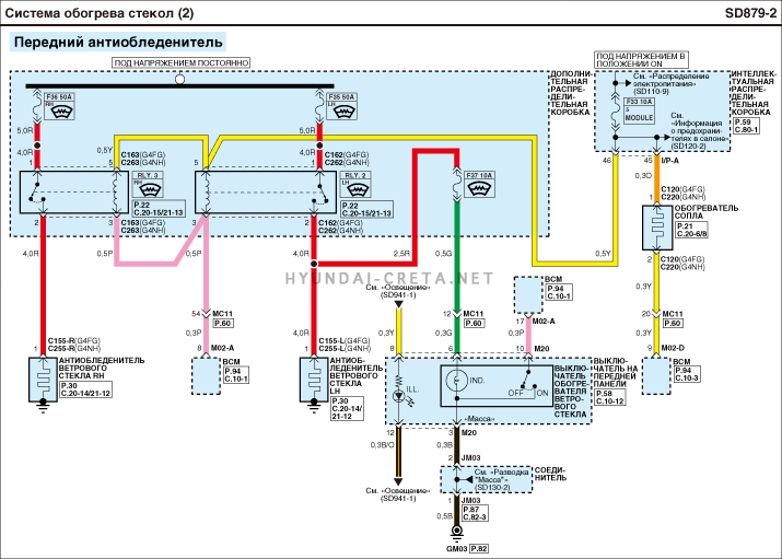 Схема электрооборудования hyundai creta