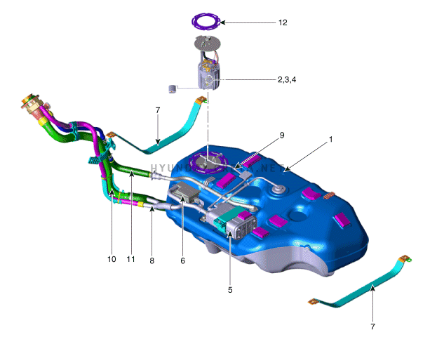 Топливный бак крета. Топливная система Солярис 1.6. Топливная система Хендай Солярис 2011. Топливная система Солярис 1.6 элементы. Hyundai Accent топливная система.