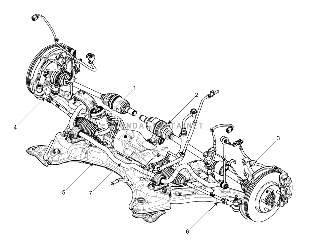 Схема задней подвески хендай ix35 2wd